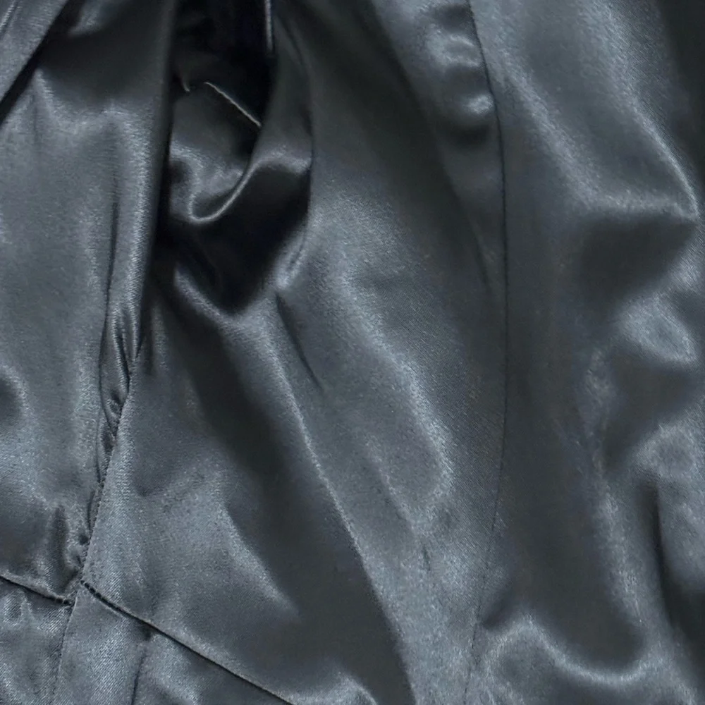 VINTAGE Mango Road Inc Leather Fur Jacket Trench Coat Long Penny Lane XS S Brown
